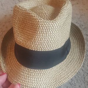 Straw Fedora hat